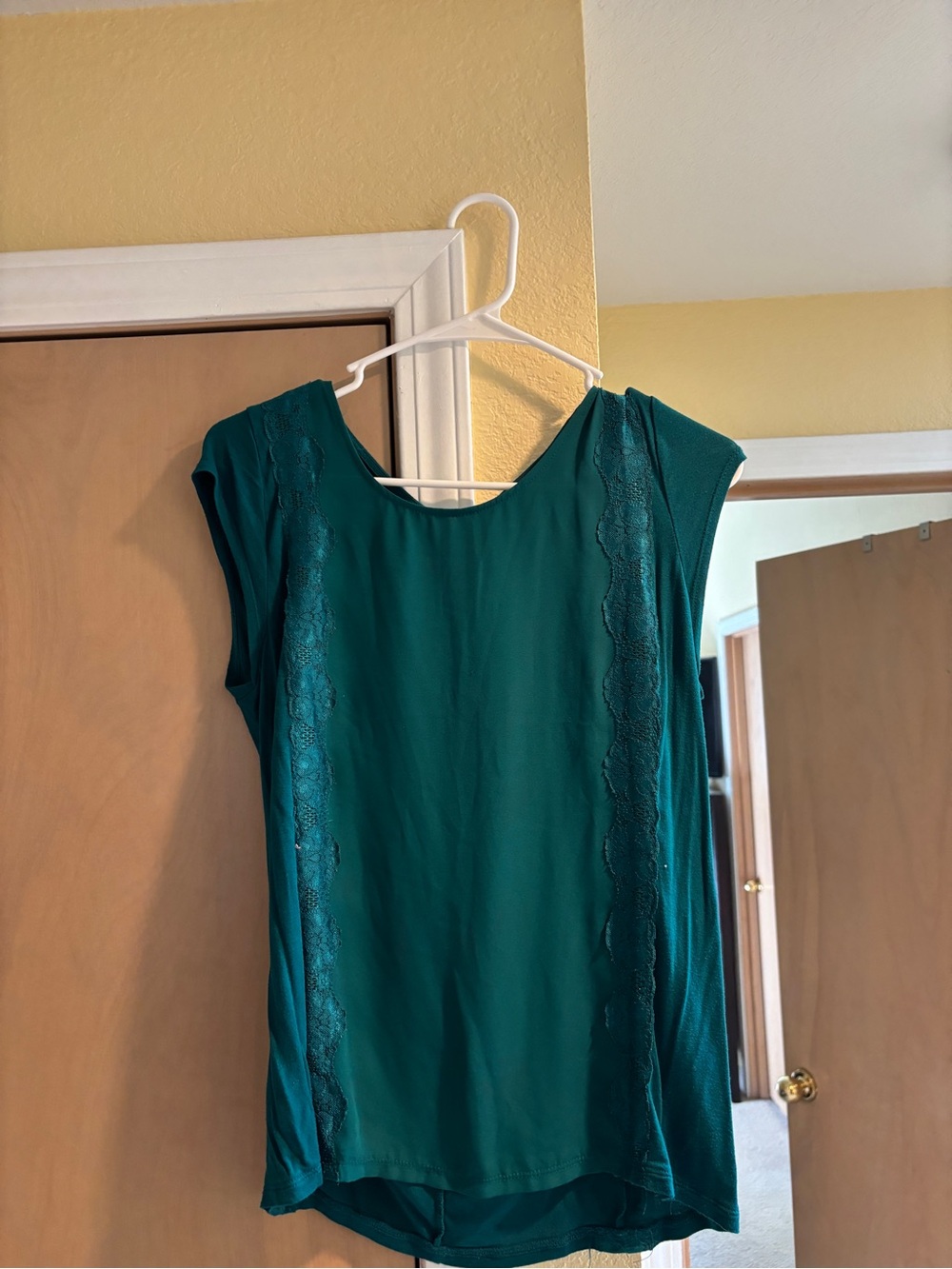 The Limited Teal Lace-Detail Blouse
